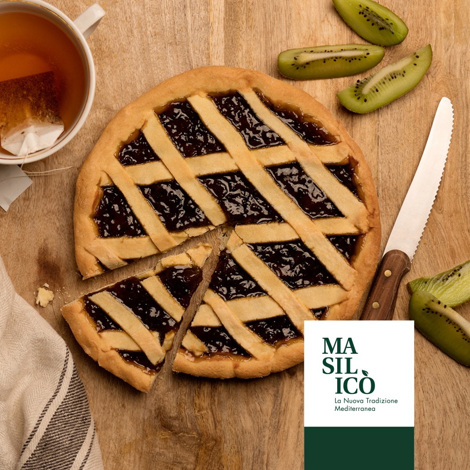 CROSTATA E BISCOTTINI CON CONFETTURA DI KIWI