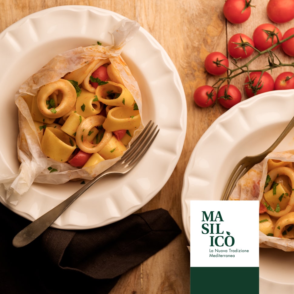 Calamarata al cartoccio